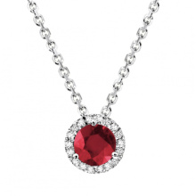 Ruby Stone 925 Silber Schmuck Anhänger Halskette Großhandel